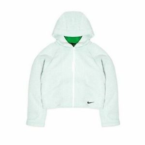 Womans XS Nike Sportwear Texh Fleece Hoodie teal/green inside
